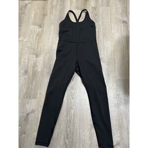 LOVESOFT Women's Sleevesless Bodysuit Dance Unitard Straps Yoga XL Black EUC